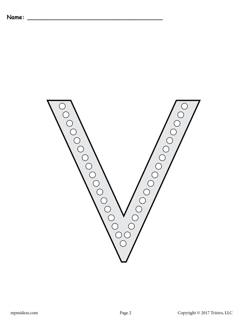 letter v q tip painting printables includes uppercase and lowercase supplyme