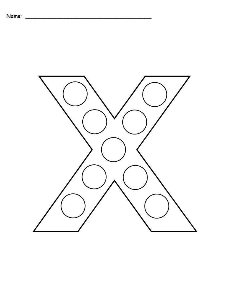 letter x do a dot printables uppercase lowercase supplyme