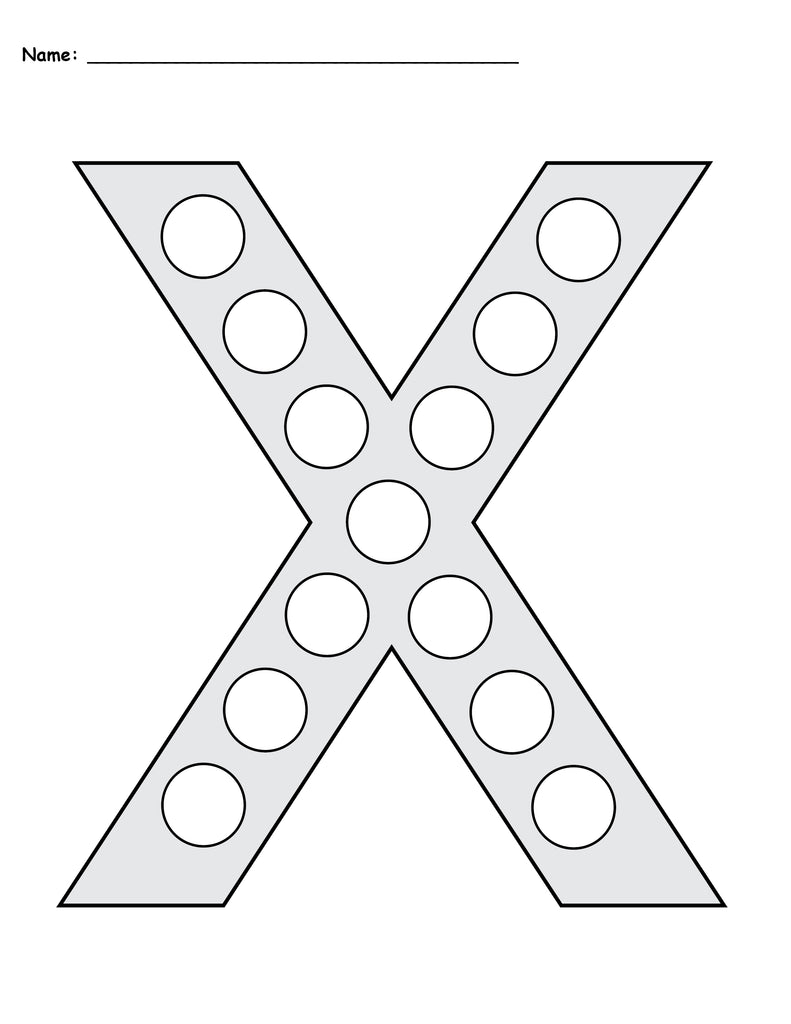 letter x do a dot printables uppercase lowercase supplyme