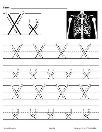 free preschool letter x worksheets and printables ages 3 4 years old supplyme