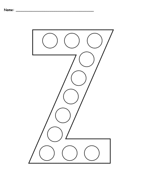 Letter Z Do-A-Dot Printables - Uppercase & Lowercase! – SupplyMe
