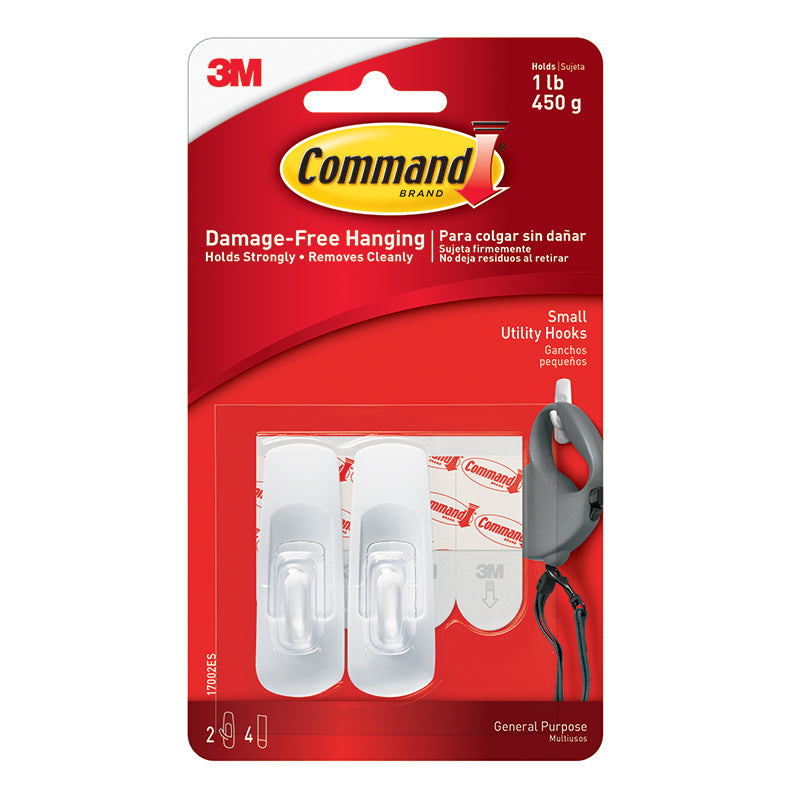 3M Command Adhesive Reusable Small Hooks Pack Of 2 | MMM17002 – SupplyMe