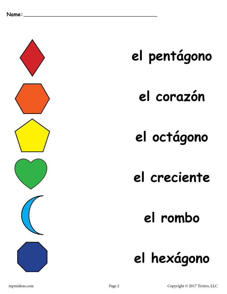 geometry shapes in spanish