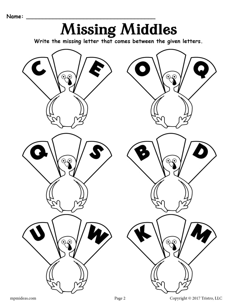 Fill In The Missing Letters Worksheet 2