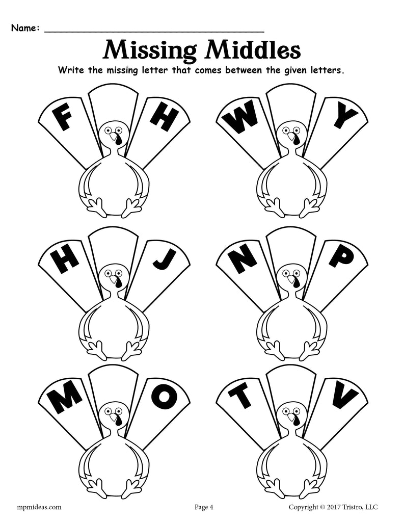 Fill In The Missing Letters Worksheet 4