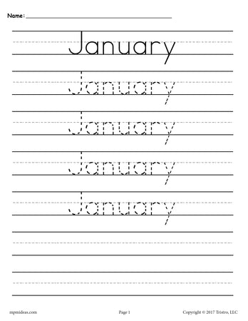 12 Handwriting Worksheets - Months of the Year! – SupplyMe