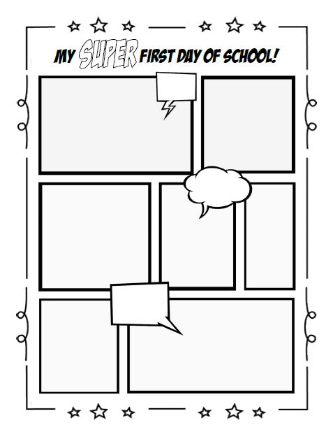 "My SUPER First Day Of School " Writing Activity