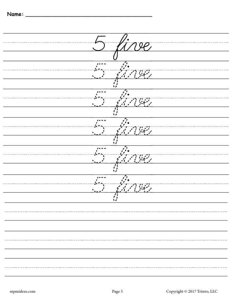 Download Cursive Worksheets For 5Th Grade Pictures // Cursive Ideas