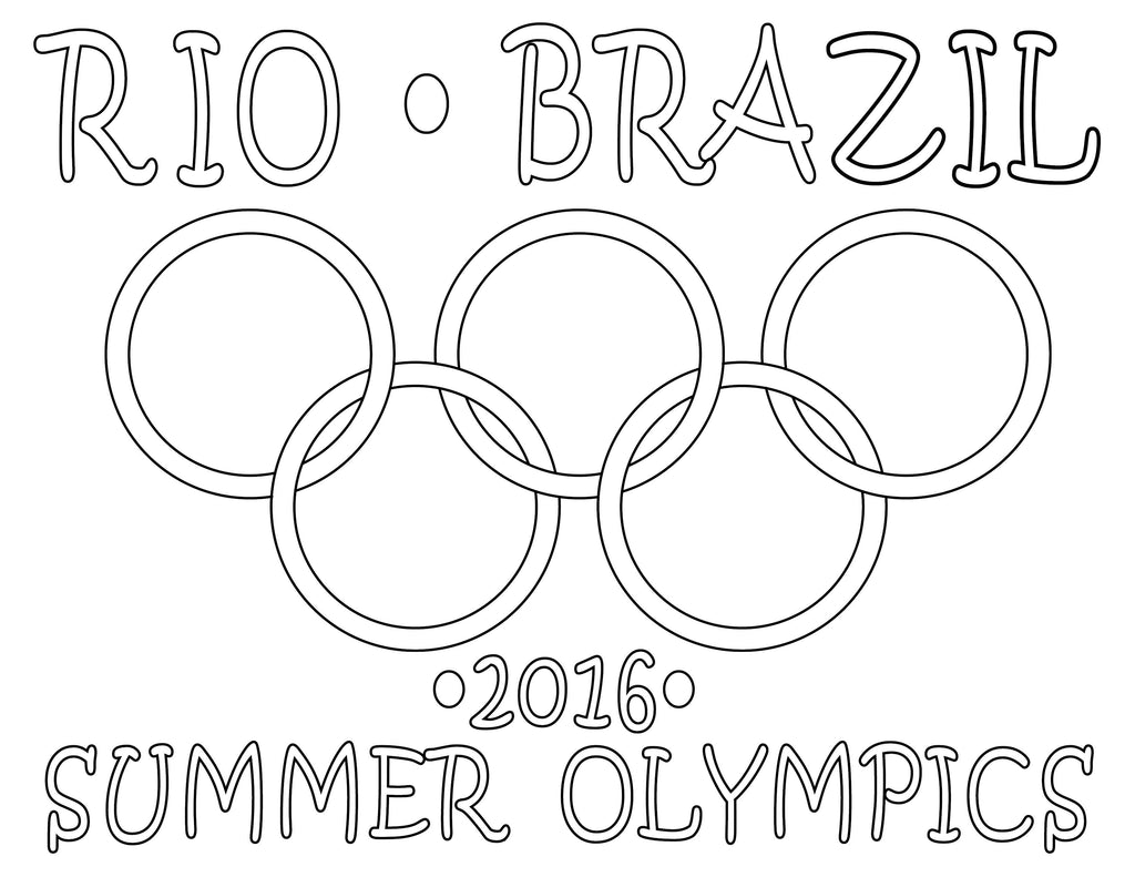 Rio Brazil Olympics Coloring Page