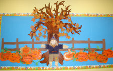 Falling Into Fall - Pumpkins & Fall Leaves Bulletin Board Idea – SupplyMe