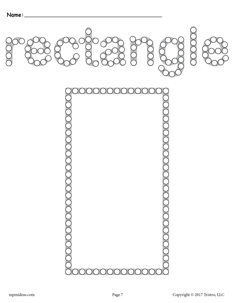 FREE Rectangle Q-Tip Painting Printable!