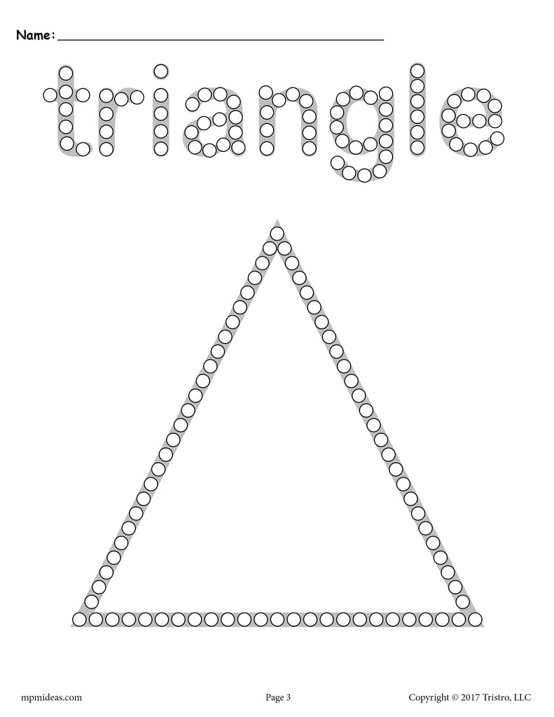 triangle q tip painting printable triangle worksheet