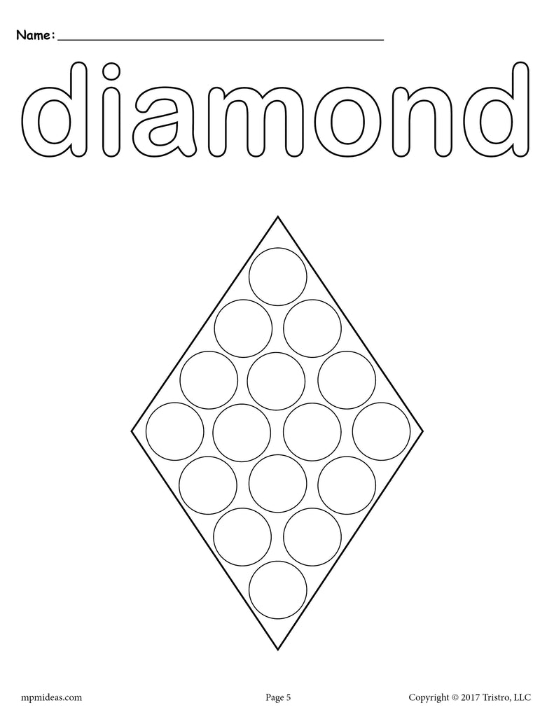 Printable Diamond Shape Worksheets