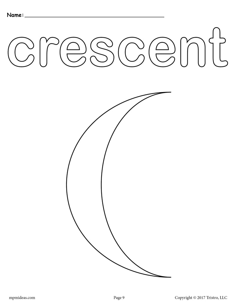 FREE Crescent Coloring Page