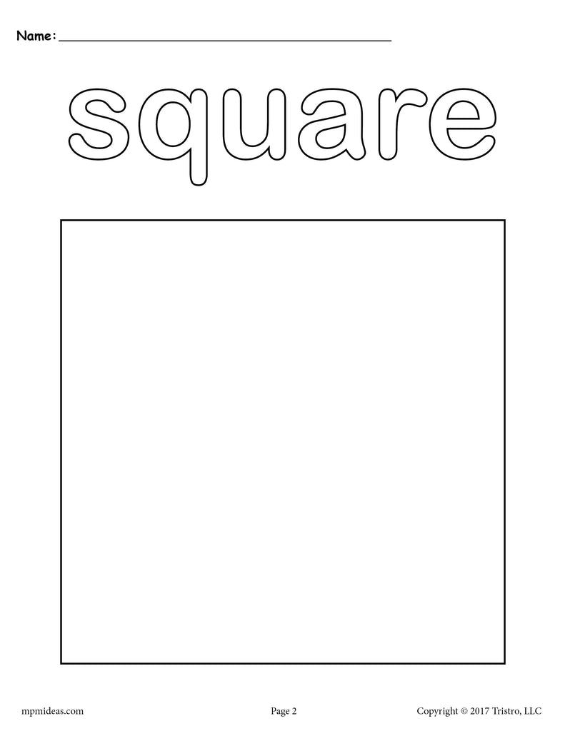 Square Coloring Sheet