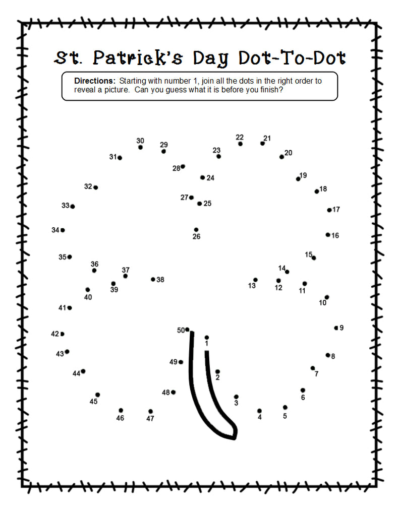 2 Shamrock Dot-To-Dot Worksheets for St. Patrick's Day! – SupplyMe