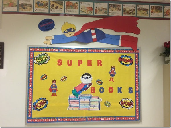 "Be A Reading Superhero!" Bulletin Board & Library Display – SupplyMe