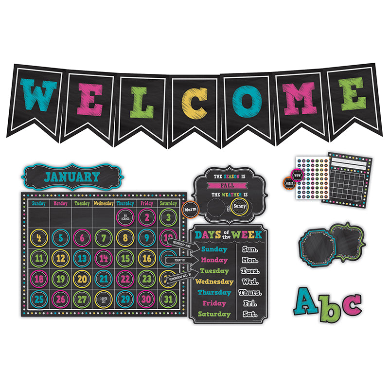 Teacher Created Resources Chalkboard Brights Classroom Set | TCR9665 ...