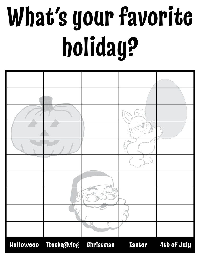 What's Your Favorite Holiday? All About Me Classroom Tally Chart