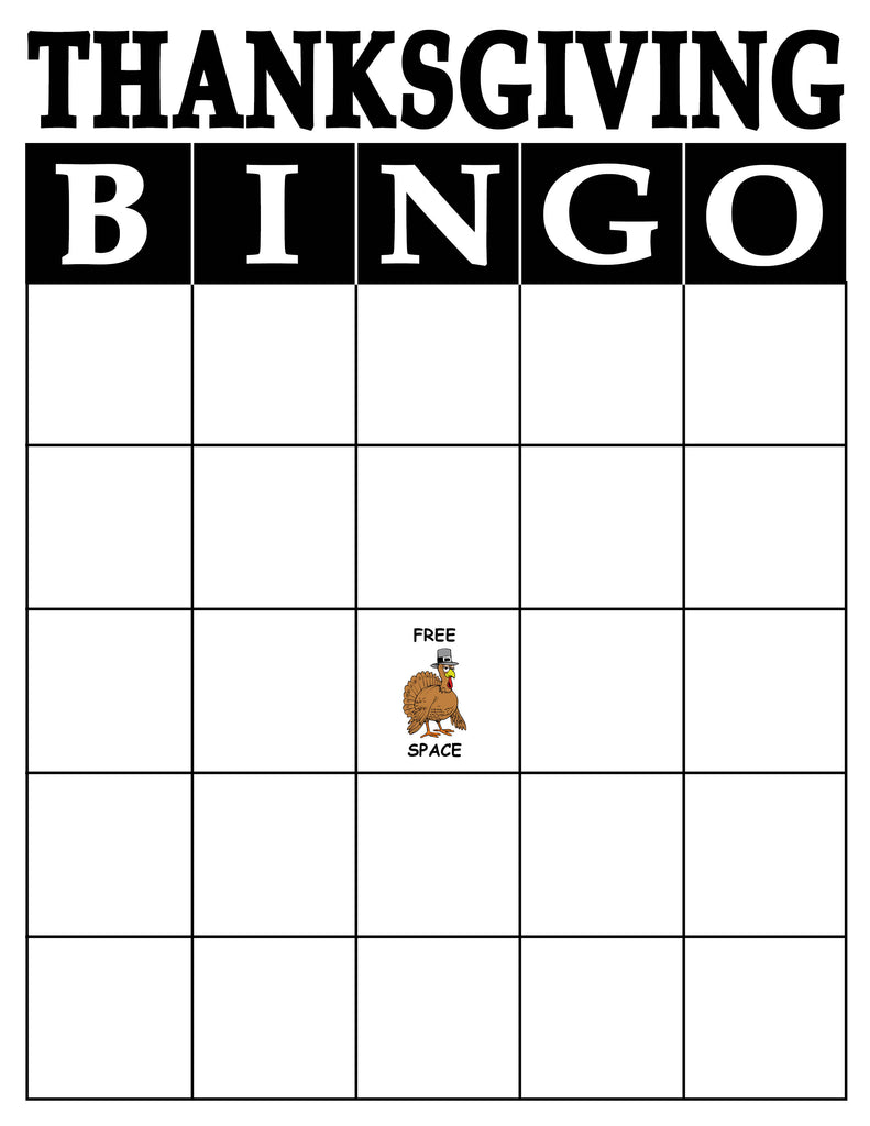 Thanksgiving Bingo Game