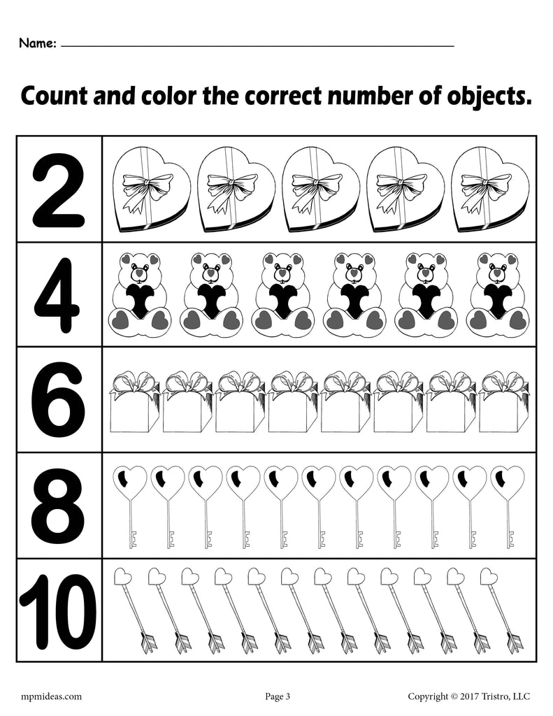 valentines day count and color worksheets 3 free printable versions a7469