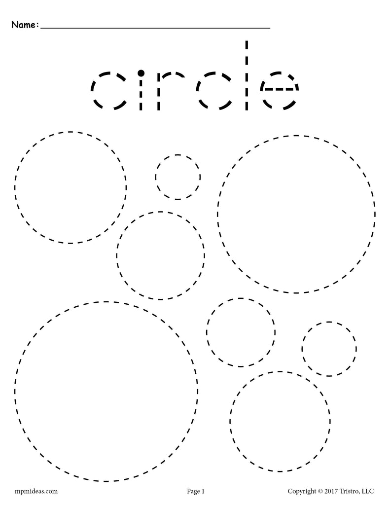 Circles Tracing Worksheet Tracing Shapes Worksheets SupplyMe