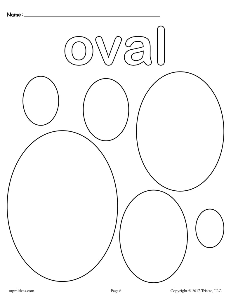 Ovals Coloring Page Oval Shape Worksheet SupplyMe