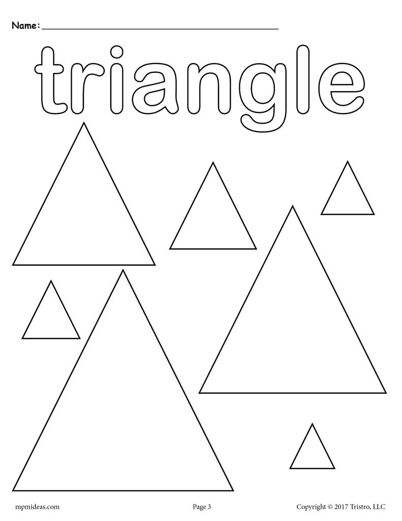 Download Triangles Coloring Page - Triangle Shape Worksheet - SupplyMe