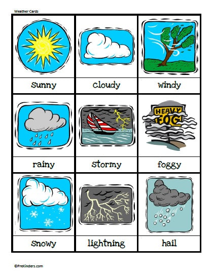 Weather Flash Cards – SupplyMe