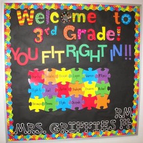 In This Class, You're A Special Piece of the Puzzle! Welcome Back-to-S ...