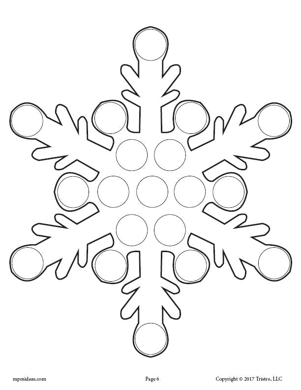 Winter Dot Painting Free Printable