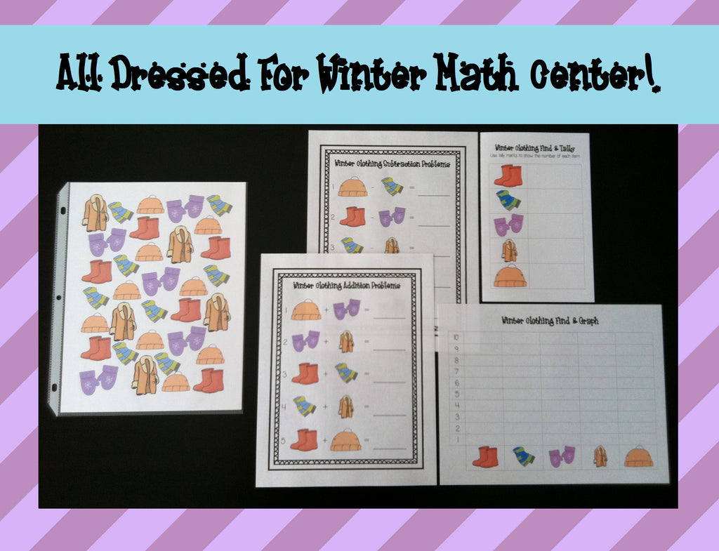 All Dressed For Winter! Math Center Activities
