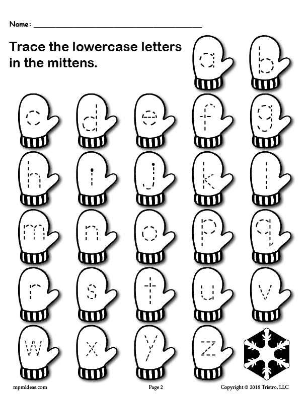 Printable Winter Themed Uppercase and Lowercase Alphabet ...