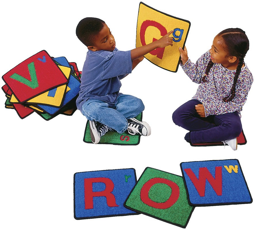 Carpets for Kids Alphabet Classroom KID$ Value PLUS Discount Carpet Squares, Set of 26