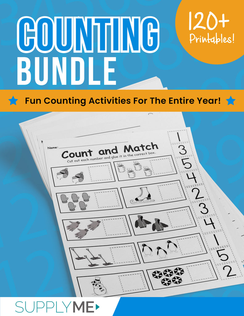 counting worksheets bundle 120 pages of printable counting workshee supplyme