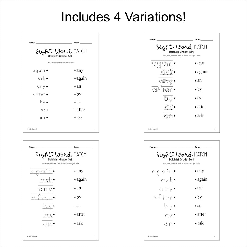 1st 2nd grade sight word activities