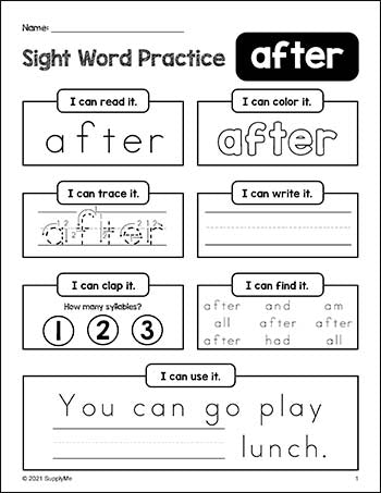 first grade sight words bundle dolch 1st grade sight word worksheets supplyme