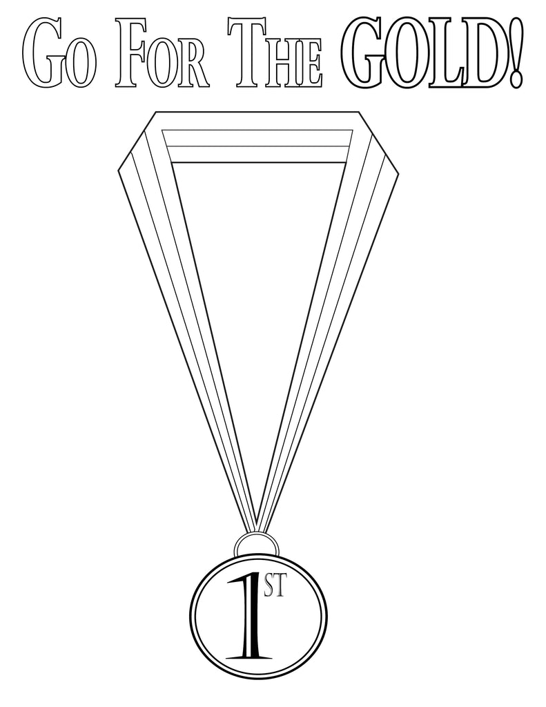 Go For The Gold Olympics Coloring Page