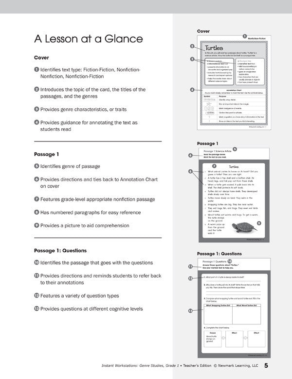 Newmark Learning Instant Workstations Genre Studies With 30 Paired