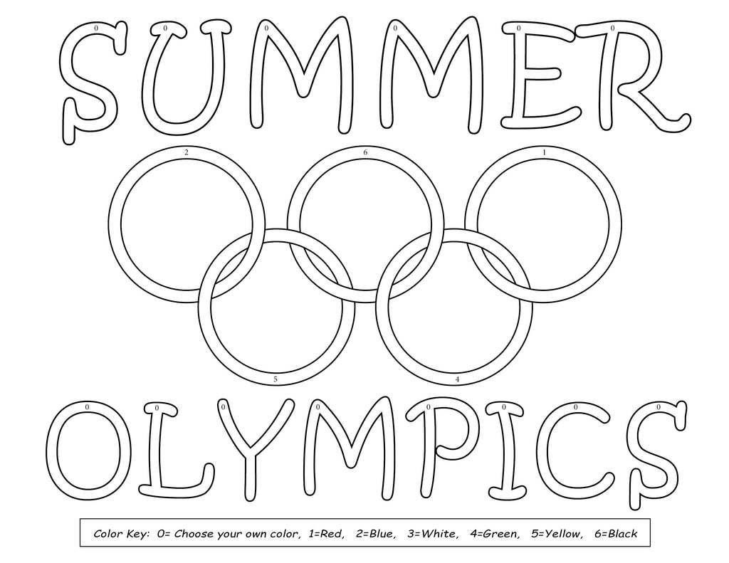 Animal Free Printable Olympic Coloring Pages with simple drawing