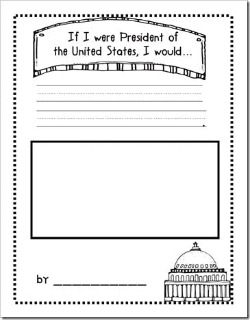 "If I Were President..." FREE President's Day Worksheet – SupplyMe