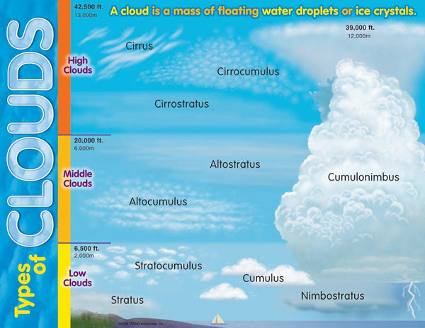 Learning Chart Types Of Clouds | T-38298 – SupplyMe