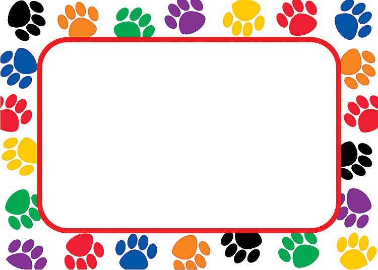 Teacher Created Resources Colorful Paw Prints Name s Tcr5168 Supplyme