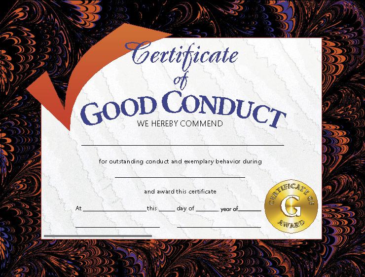 How Does A Certificate Of Good Conduct Look Like