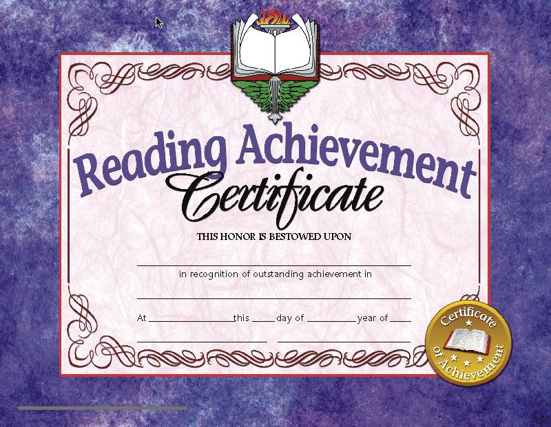 Hayes School Publishing Reading Achievement Certificates ...