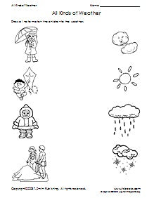 Preschool Weather Worksheets and Printables