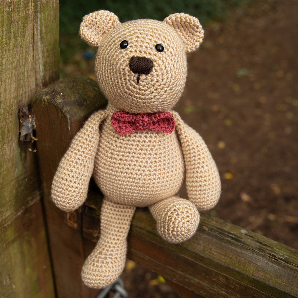 Teddy Bear Crochet Kit and Pattern in Deramores Yarn