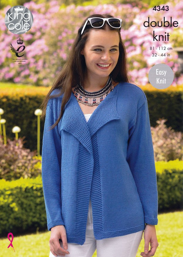 Cardigans in King Cole Bamboo Cotton DK (4343) – Deramores