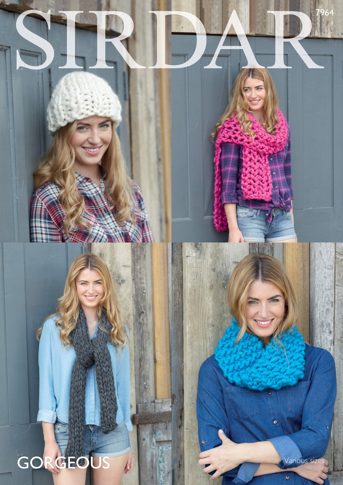 Womans Snood, Hat and Scarves in Sirdar Gorgeous (7964) Digital Version