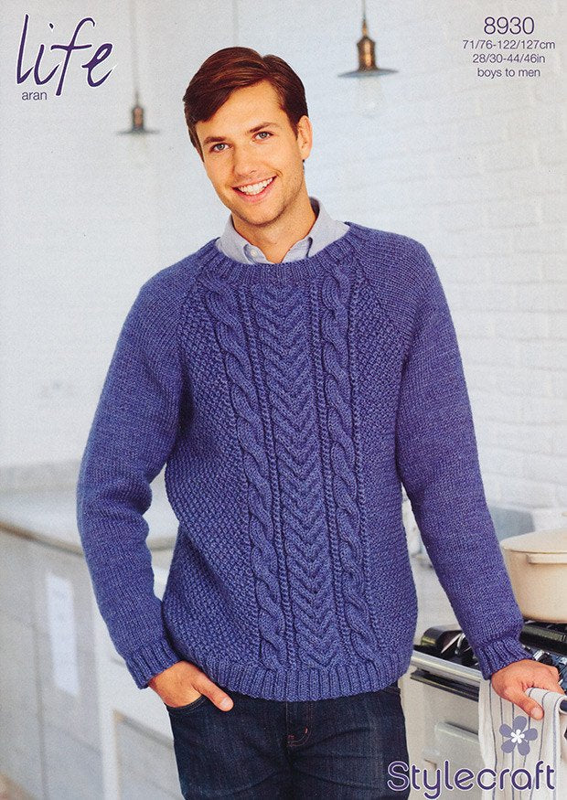 Sweater in Stylecraft Life Aran (8930) – Deramores